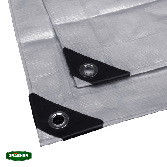 GRASHER Αδιάβροχος μουσαμάς γκρι 120 gr/m² 2X3m 100237gr