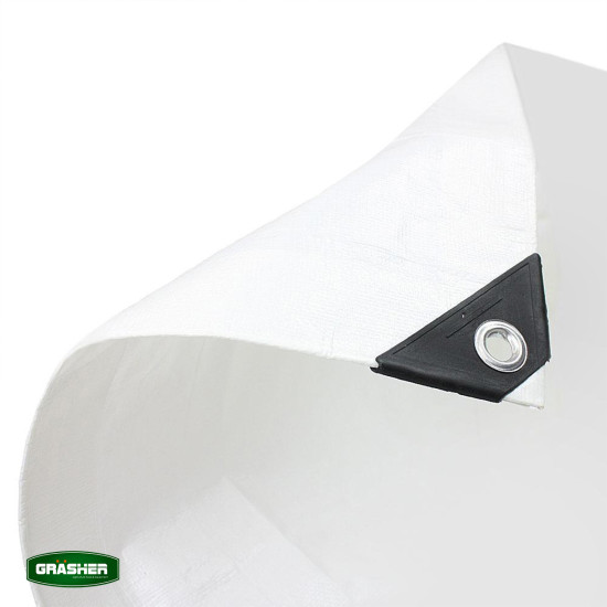 GRASHER Αδιάβροχος μουσαμάς λευκός 120 gr/m² 2X3m 100237wh