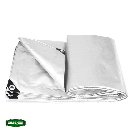 GRASHER Αδιάβροχος μουσαμάς λευκός 120 gr/m² 2X3m 100237wh
