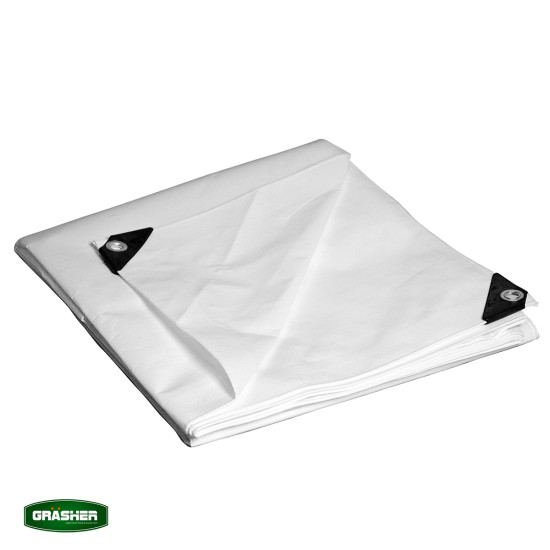 GRASHER Αδιάβροχος μουσαμάς λευκός 120 gr/m² 2X3m 100237wh