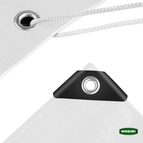 GRASHER Αδιάβροχος μουσαμάς - τέντα 4Χ6m λευκός 190gr 103960WH