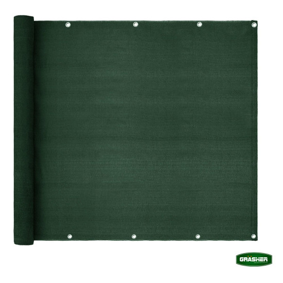 GRASHER Διαχωριστικό δίχτυ μπαλκονιού 170gr/m²  πράσινο με κρίκους 1.50Χ6m 103836