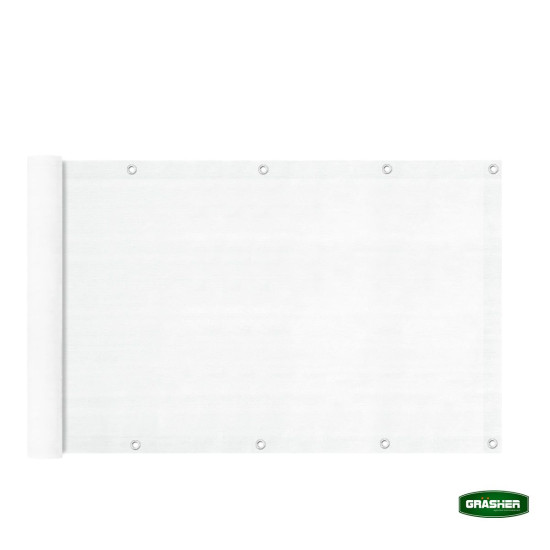 GRASHER Διαχωριστικό δίχτυ μπαλκονιού 170gr/m²  λευκό με κρίκους 0.75Χ6m 103827