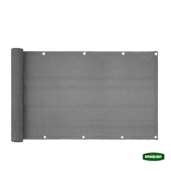 GRASHER Διαχωριστικό δίχτυ μπαλκονιού 170gr/m²  γκρι με κρίκους 0.75Χ6m 103829
