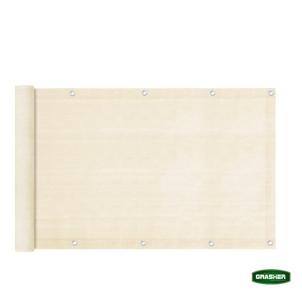 GRASHER Διαχωριστικό δίχτυ μπαλκονιού 170gr/m²  εκρού με κρίκους 0.75Χ6m 103830
