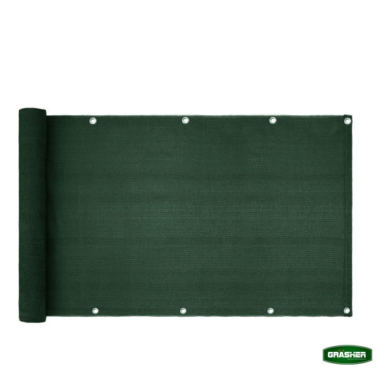 GRASHER Διαχωριστικό δίχτυ μπαλκονιού 170gr/m²  πράσινο με κρίκους 0.75Χ6m 103831