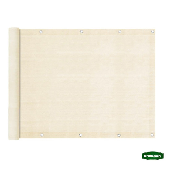 GRASHER Διαχωριστικό δίχτυ μπαλκονιού 170gr/m²  εκρού με κρίκους 1.20Χ6m 103834