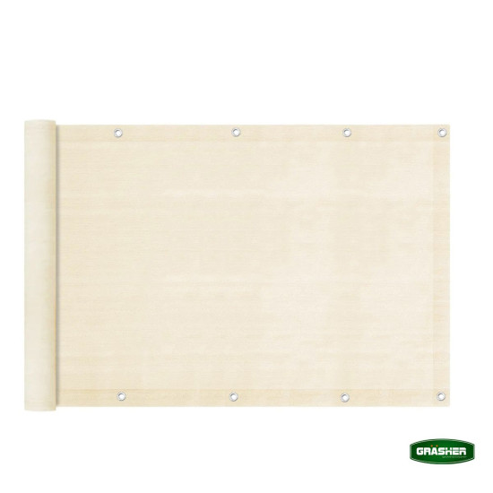 GRASHER Διαχωριστικό δίχτυ μπαλκονιού 160gr/m²  εκρού με κρίκους 0.90Χ6m 104004