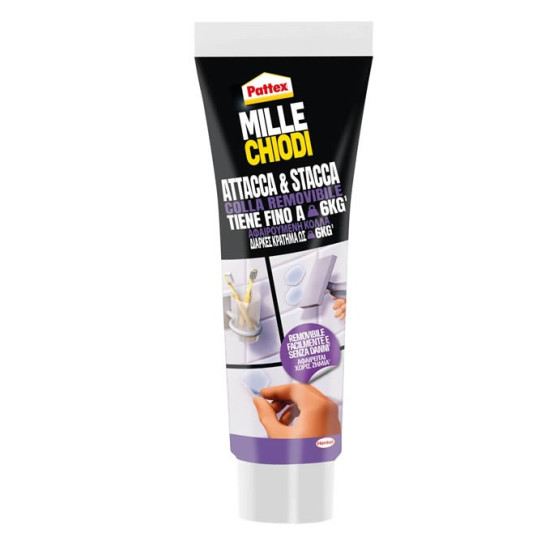 Σιλικόνη κόλλα MILLECHIODI ATTACCA & STACCA 44gr 2970810
