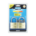 HUGO LOCKS Λουκέτα ορειχάλκινα 2 τεμάχια με 3 κλειδιά 60209