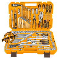 INGCO Εργαλεία χειρός και καρυδάκια 1/4"-1/2"-3/8'' σετ 142 τεμάχια HKTHP21421