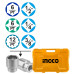 INGCO Εργαλεία χειρός και καρυδάκια 1/4"-1/2"-3/8'' σετ 142 τεμάχια HKTHP21421