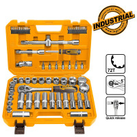 INGCO Κασετίνα καρυδάκια 1/2" σετ 62 τεμάχια HKTS12602