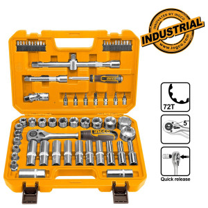 INGCO Κασετίνα καρυδάκια 1/2" σετ 62 τεμάχια HKTS12602