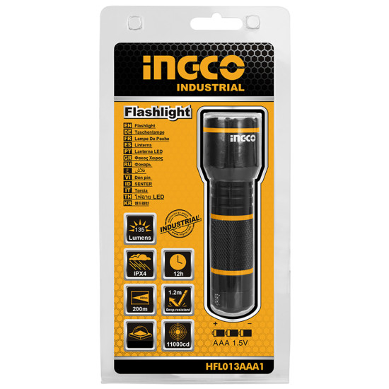 INGCO Επαγγελματικός φακός προβολέας 135 Lumen HFL013AAA1