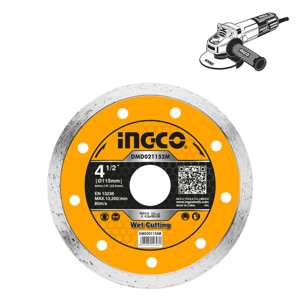 INGCO Διαμαντόδισκος πλακιδίων ξηράς κοπής 115mm DMD021152M