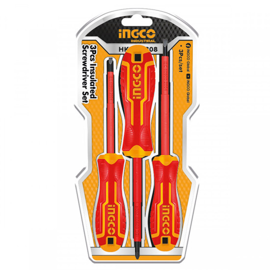 INGCO Επαγγελματικό σετ 3 τεμάχια κατσαβίδια ηλεκτρολόγου HKISD0308