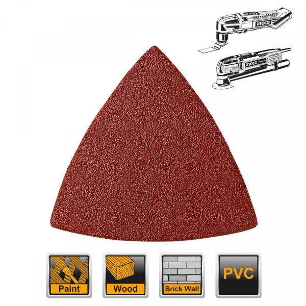 INGCO Δέλτα φύλλα λείανσης σετ 20 τεμάχια 80mm AKTS080201