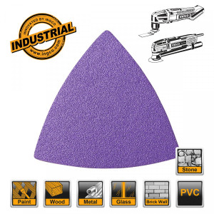 INGCO Δέλτα φύλλα λείανσης μωβ σετ 20 τεμάχια 80mm AKTS080202