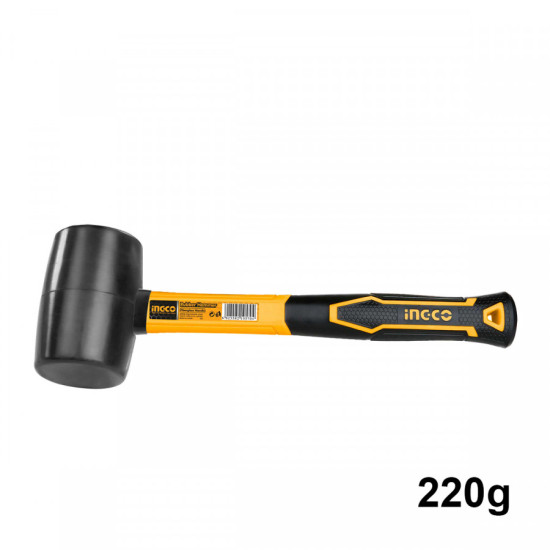 INGCO Ματσόλα λάστιχο πλαστική λαβή 220gr HRUH8208
