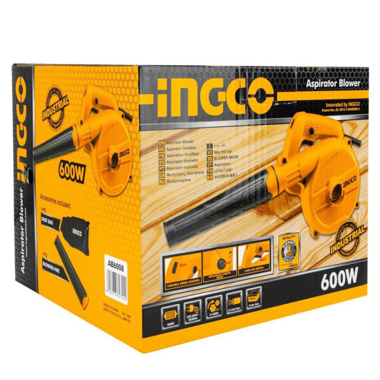 INGCO Ηλεκτρικός ρυθμιζόμενος φυσητήρας 600W AB6008