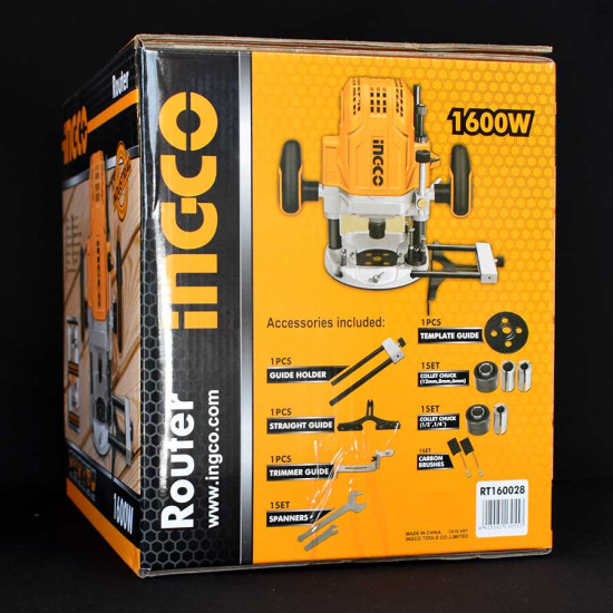 INGCO Φρέζα ξύλου ηλεκτρική επαγγελματική 1600 Watt RT160028