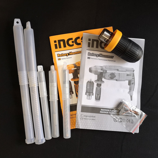 INGCO Πιστολέτο περιστροφικό κρουστικό sds plus 800W RGH9028-2