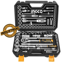 INGCO Κασετίνα σετ 44 τεμάχια 1/4''+1/2'' καρυδάκια HKTS42441