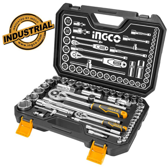 INGCO Κασετίνα σετ 44 τεμάχια 1/4''+1/2'' καρυδάκια HKTS42441