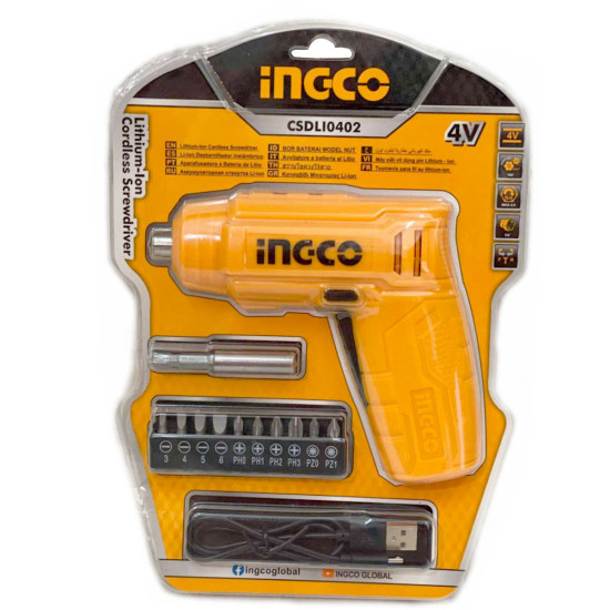 INGCO Κατσαβίδι μπαταρίας 4V Li-Ion CSDLI0402
