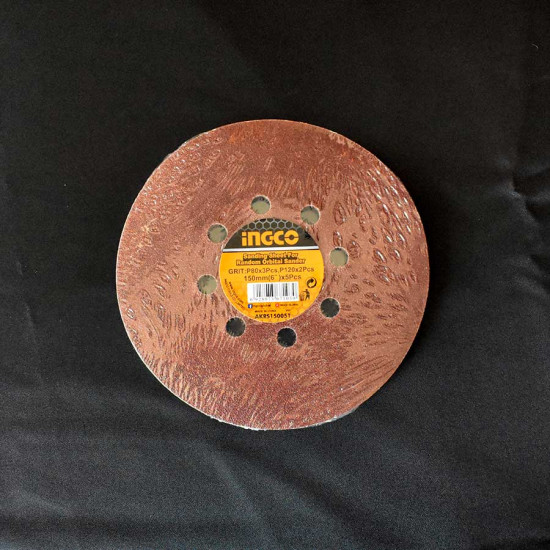 INGCO Σετ φύλλα λείανσης 5 τεμάχια 150mm AKRS150051