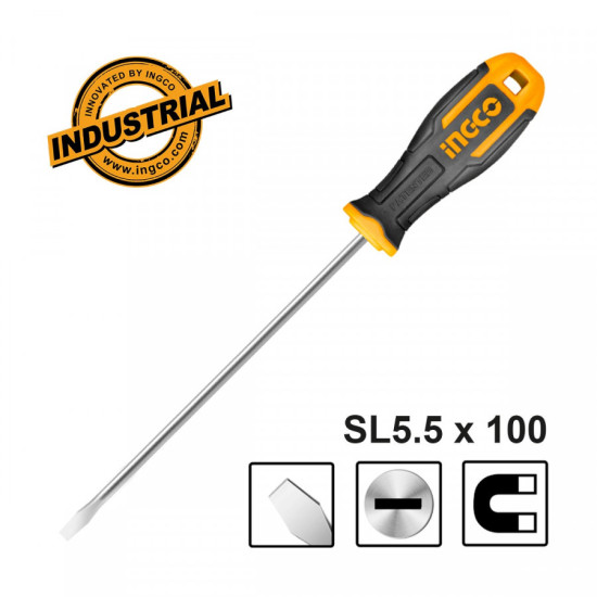 INGCO Κατσαβίδι ίσιο SL5.5Χ100mm HS685100