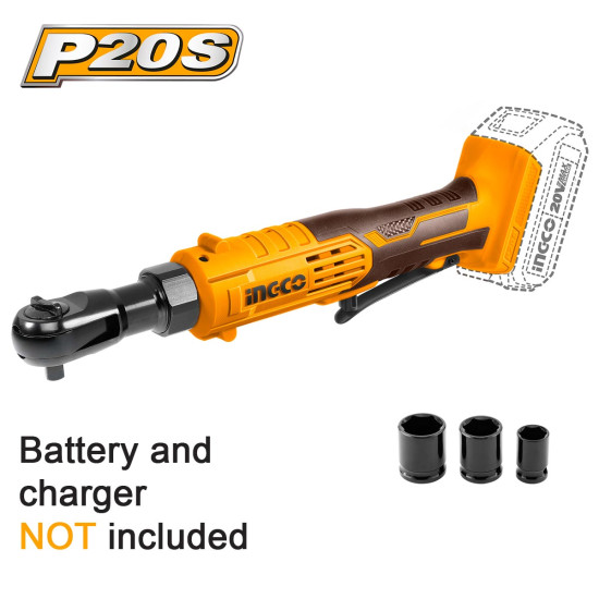 INGCO Καστάνια 3/8" μπαταρίας 20V Li-Ion SOLO CDRLI2060151