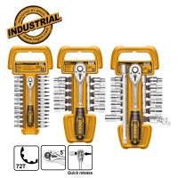 INGCO Καρυδάκια 1/4"-3/8"-1/2" + εργαλειοθήκη τσάντα σετ 57 τεμάχια COS23092