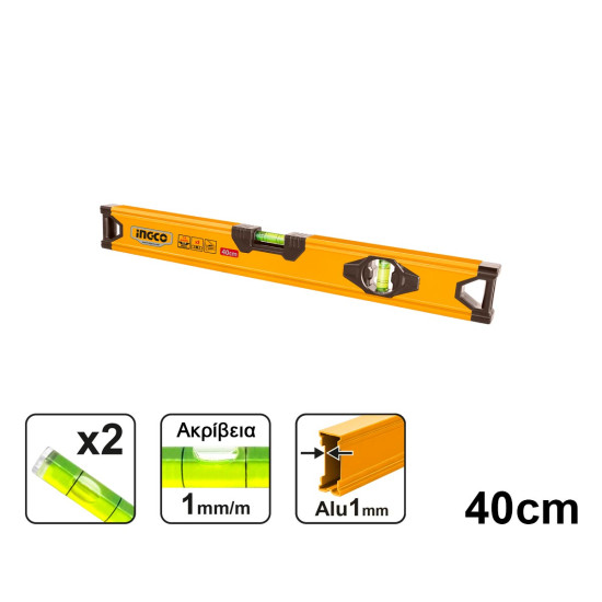 INGCO Αλφάδι αλουμινίου 40cm HSL58040
