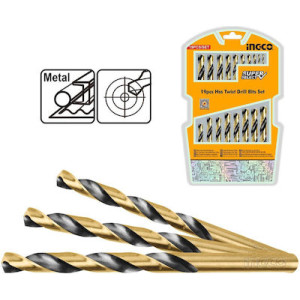INGCO Τρυπάνια μετάλλου HSS 1-10mm σετ 19 τεμάχια AKDB9190