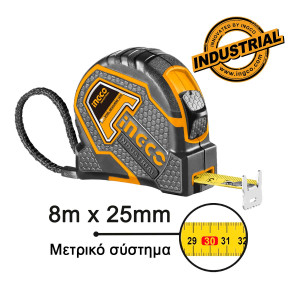 INGCO Μέτρο ρολλό 8mΧ25mm HSMT8808.1