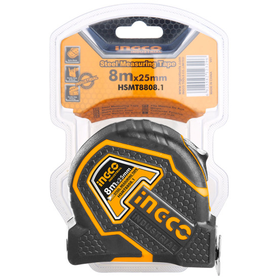 INGCO Μέτρο ρολλό 8mΧ25mm HSMT8808.1