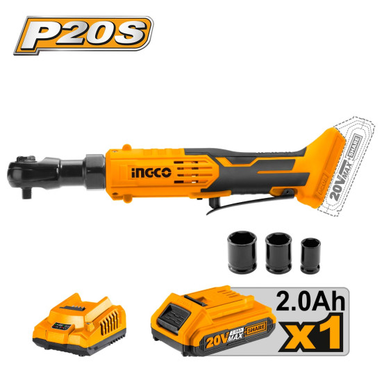 INGCO Καστάνια μπαταρίας 3/8" 20V Li-Ion CDRLI206015