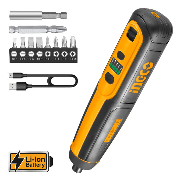 INGCO Κατσαβίδι μπαταρίας 4V Li-Ion USB Type-C 11 τεμαχίων CSDLI0413