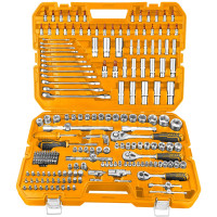 INGCO Εργαλεία χειρός και καρυδάκια 1/4" - 1/2" - 3/8" σετ 216 τεμαχίων HKTHP22161
