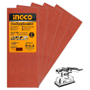INGCO Φύλλα λείανσης τριβείου 90Χ231mm σετ 5 τεμάχια AKFS240101-1