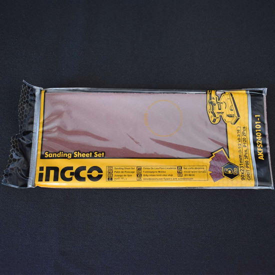 INGCO Φύλλα λείανσης τριβείου 90Χ231mm σετ 5 τεμάχια AKFS240101-1