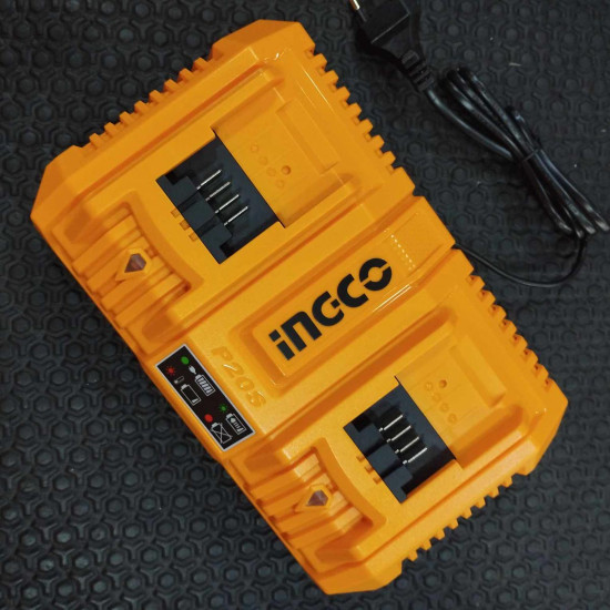 INGCO Ταχυφορτιστής 2 Θέσεων 2x20V 4A+4A FCLI2082