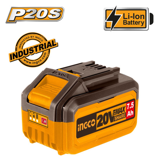 INGCO Μπαταρία 20V 7.5Ah Li-Ion FBLI2075