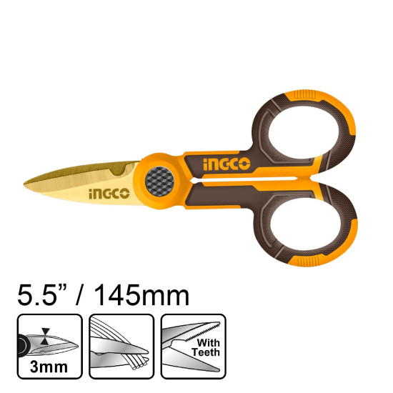 INGCO Ψαλίδι ηλεκτρολόγου 145mm HES02855