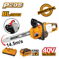 INGCO Αλυσοπρίονο μπαταρίας 2Χ20V Li-Ion 40cm λάμα CGSLI401682