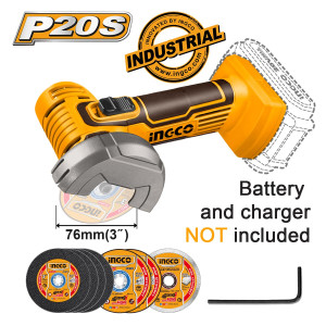 INGCO Μίνι Τροχός κοπής μπαταρίας 76mm 20V Li-Ion SOLO CAGLI76011