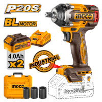 INGCO Κρουστικό μπουλονόκλειδο μπαταρίας 20V Li-Ion 500-650 Nm CIWLI2050