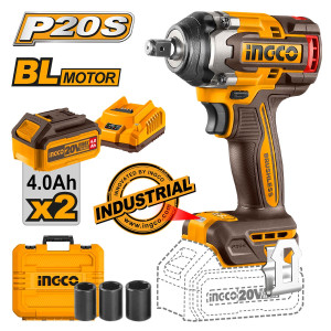 INGCO Κρουστικό μπουλονόκλειδο μπαταρίας 20V Li-Ion 500-650 Nm CIWLI2050